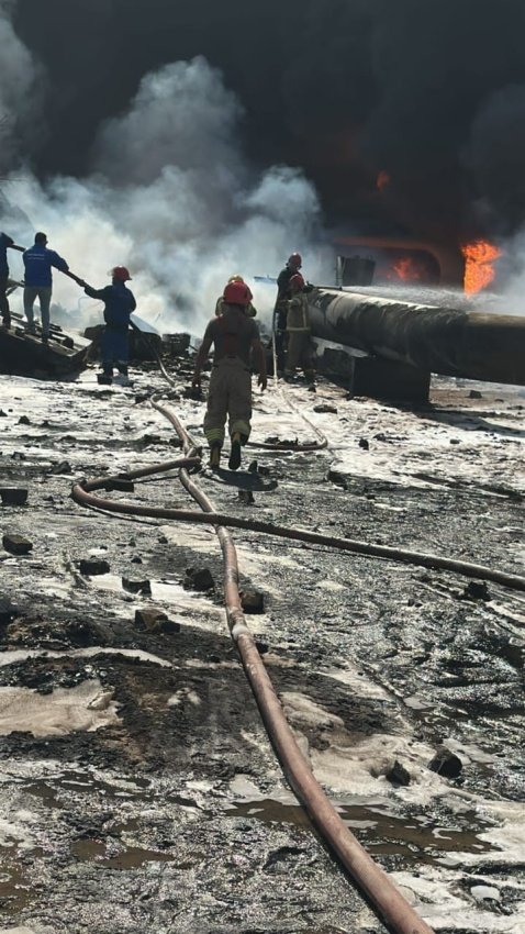 انفجار توربين في منشأة تابعة لحقول الزبير النفطية